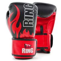 Bokso pirštinės Ring Fire (RR-15) 6 oz, juodos/raudonos