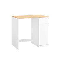 SoBuy Skalbyklės Spintelė BZR217-WN Balta 100x60x90cm Medinė su Džiovykle ir Skalbinių Krepšeliu