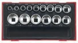 Teng Tools 15 vnt. colinių 1/2" 12-kampinių galvučių rinkinys