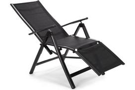 Lauko kėdė-gultas Ibiza Relax, Black / Black