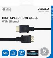 Deltaco HDMI kabelis R00100015, 5m, juodas