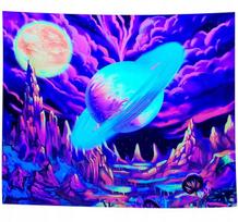 Sienų dekoracija UV FLUORESCENT GOBELIN ODBLASK 150cm XL Planet, Sienų dekoracija UV FLUORESCENT GOBELIN ODBLASK 150cm XL Planet