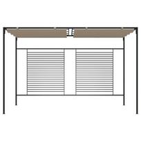 Pavėsinė su įtraukiamu stogu, taupe spalvos, 3x4x2,3m, 180g/m² CFE38419