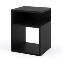 Naktinė spintelė Hurtownia-Mebli Flip, Matinė juoda, Be stalčiaus miegamasis staliukas Loft
