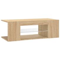 Televizoriaus spintelė，TV spintelė，TV staliukas su LED apšvietimu, ąžuolo, 90x39x30cm CFE742342