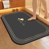Ultra sugerianti diatomito vonios kilimėlis - greitai džiūstantis, minkštas ir neslystantis. ,  Pilka (50 cm * 80 cm - 19,68 colio * 31,49 colio)