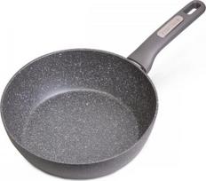 Granitinė keptuvė Wok 24cm, pilka, visoms viryklėms