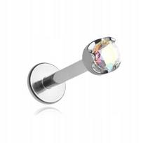 Titano labret auskaras su opalu, 1,2/6/3 mm