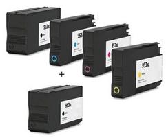 Kasetė rašaliniams spausdintuvams 953BK + HP 953XL CMYK, 953BK + HP 953XL CMYK