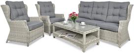 Lauko baldų komplektas TRIVENTO 3, White Grey