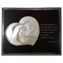 Šventosios Šeimos paveikslas ant medžio panelio 25x20 cm