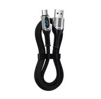 120 W greito įkrovimo USB-A į C tipo duomenų kabelis, 2 m su LED ekranu, NewPRO CS35