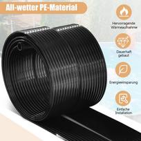 Costway saulės kolektorinis baseino šildytuvas 300 x 75 cm saulės šildytuvas pagamintas iš UV spinduliams atsparaus plastiko