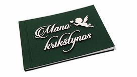 Palinkėjimų knyga Mano krikštynos, 1 vnt, žalia