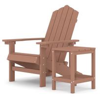 Sodo Adirondack kėdė，Lauko kėdė su staliuku, rudos spalvos, HDPE CFE71061