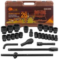Smūginių veržliarakčių galvučių rinkinys 3/4'' 17-65 mm 6 kampų 26el dėklas FT-68262-5MPB (57688)