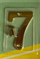Buto / namo durų numeris, 50 mm, „7“, žalvaris