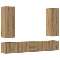 5 dalių sieninis Televizoriaus spintelė，TV spintelė，TV staliukass komplektas Artisan Oak CFE555968