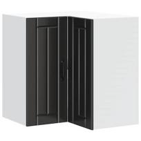 virtuvės sieninė kampinė spintelė，Virtuvės kabinetas "Lucca" Black Engineered Wood CFE77931