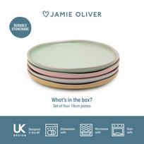 Jamie Oliver „BIG LOVE“ lėkštės, 4 vnt. rinkinys, įvairio spalvos, D19 cm