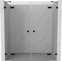 Mexen Lunar Dvigubos dušo durys, atveriamos, 170 cm, skaidrios, juodos - 834D-170-000-70-00, 170x200 cm