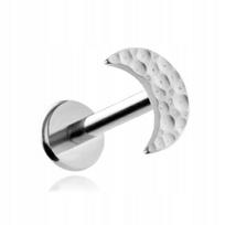 Titano auskaras labret mėnulis sidabrinis helix conch lobe 1,2/6