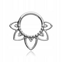 Titano Clicker Auskaras Mandala Sidabrinis 1.2/8 mm