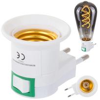 Adapterio lemputės adapterio jungiklis 230 V E27