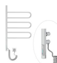 Elektrinė šildoma rankšluosčių kabykla 180° Fluger 3 Chrome 78 W 460x815 mm