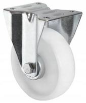 Fiksuoti plastikiniai ratukai 100 mm su ritininiais guoliais, 100 mm