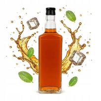 Stiklinė 500ml "whisky" butelis likeriui, vynui, naminiams gėrimams