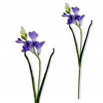 Dirbtinė frezijos šakelė 59 cm, violetinė, putplasčio žiedai