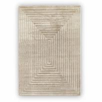 3D geometrinis modernus kilimas Leo&Alex kilimai Lily 120 x 170 cm smėlio spalvos