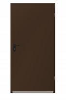 Techninės plieninės išorinės durys 90x200cm rudos spalvos