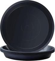 Vazono padėklas plastikinis 21 cm, juodas