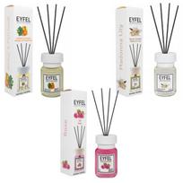 3 EYFEL namų kvapų rinkinys, 3 x 120 ml: gintaras ir pačiuliai + balta lelija + rožė