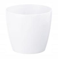 Plastikinio korpuso vazonas baltas 21 cm Magnolija, 21 cm