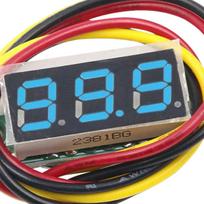 Skaitmeninis voltmetras, 0–100 V, 0,28 col., mėlynas