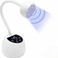 Mini UV nagų lempa, 36W, 12 LED, automatinis jutiklis, LCD, 4 režimai, balta