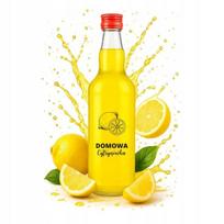Stiklinė butelis Monopol 500ml su užrašu "citrinówka"