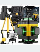 Lazerinis nivelyras 4D – 16 linijų, 360° su trikoju