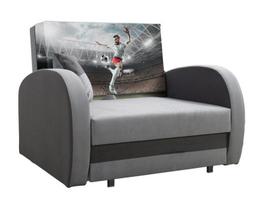 Miegamasis fotelis LOLA Football, pilka/grafito