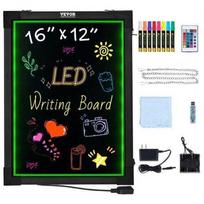 LED Šviečianti Rašymo Lenta Pranešimams – 30.2 x 40.5 cm, Ištrinama, Ryškūs Efektai