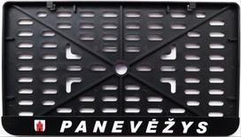 Valstybinio numerio rėmelis lengvosioms ir sunkiasvorėms transporto priemonėms, priekaboms Panevėžys Virbantė 300 x 150 mm, 1 vnt.