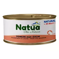 Natua – tunas su lašiša želėje, 85 g