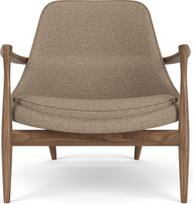 Audo Copenhagen Fotel Elizabeth Lounge, riešutmedžio, apmuštas, smėlio spalvos