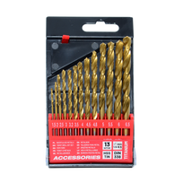 AW42316IP AWTOOLS HSS-TiN metalo grąžtų su titano danga rinkinys 1,5–6,5 mm (13 vnt.)