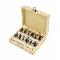 AW40513IP AWTOOLS medienos frezų rinkinys 8 mm koteliu (12 vnt.)