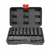 AW38688BLIP AWTOOLS smūginių ilgų galvučių komplektas 1/2" 8–21 mm su ilgintuvu ir kardanu, 11 vnt.