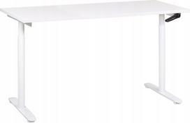 Kompiuterio stalas reguliuojamo aukščio Beliani Manual, 160 cm x 72 cm, 74 - 119 cm, balta sp.